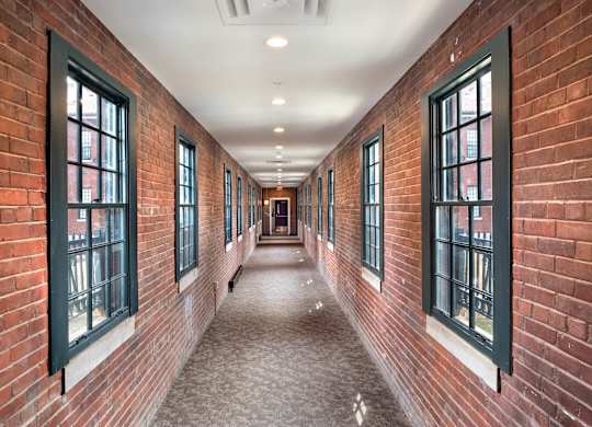 A long corridor at The Residences at St. Elizabeths East, Washington, 20032