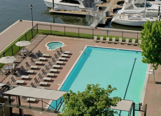 a view of the pool at the marina at the resort at longboat key at Tindeco Wharf, Baltimore Maryland