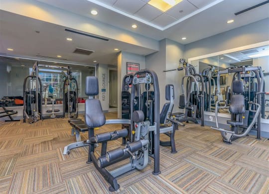 fitness room at The Gramax, Silver Spring