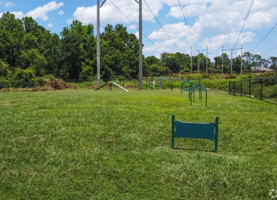 Dog Park With Agility Equipment at St. Andrews Reserve, North Carolina
