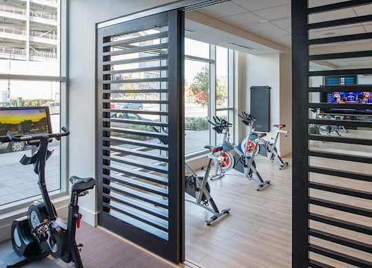 A gym with television. at Dock 79, Washington, District of Columbia