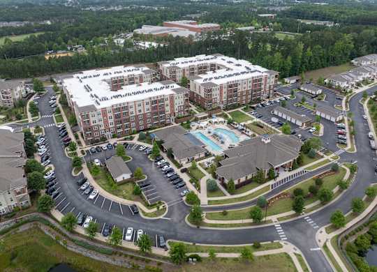 An aerial view at The Aster Cary, Cary, NC