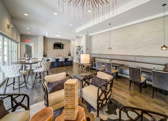 Entertainment Lounge With TV at The Aster Cary, Cary, 27519