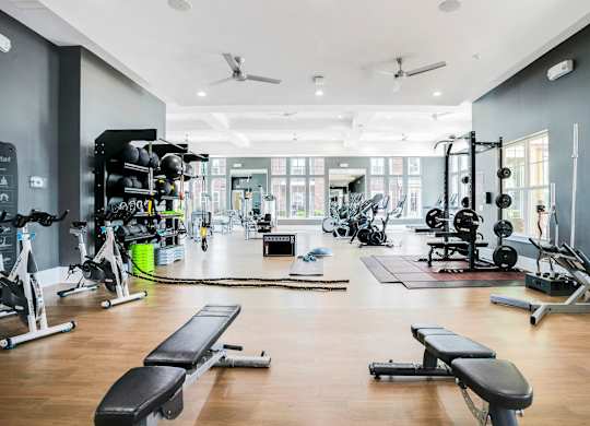 Spacious Gym at The Aster Cary, Cary