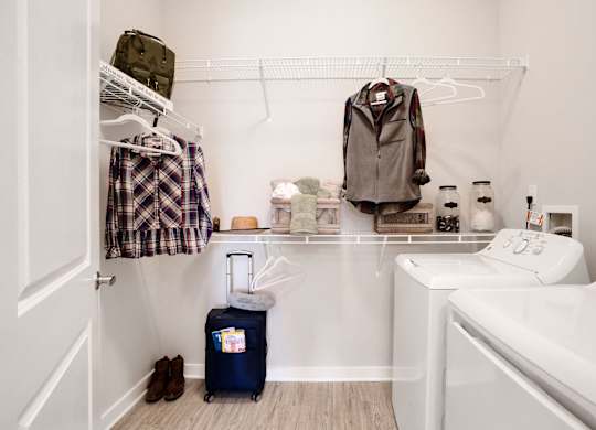 A Laundry Room at The Aster Cary, Cary North Carolina