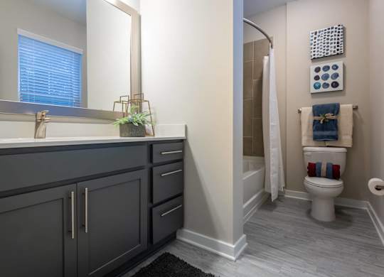 A Bathroom With a Toilet at The Aster Cary, Cary North Carolina
