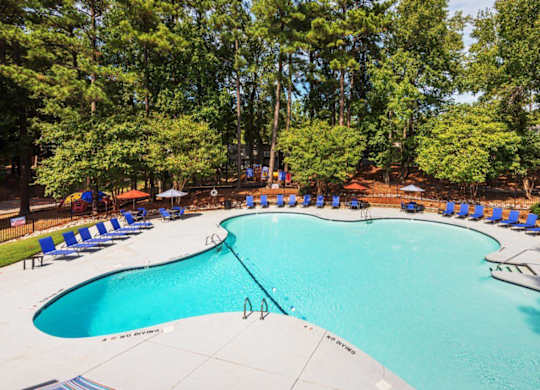 A large outdoor swimming pool at The Pointe at Midtown, Raleigh