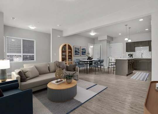 Living Area at Calla Homes Apartments, Utah, 84106