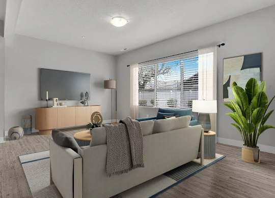 Main Living Room at Calla Homes Apartments, Millcreek, UT, 84106