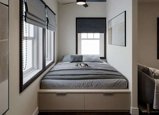 Modern Bedroom at Lotus Cityline Apartments, Salt Lake City, Utah