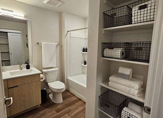 Master Bathroom at Lotus Republic Apartments, Salt Lake City, Utah