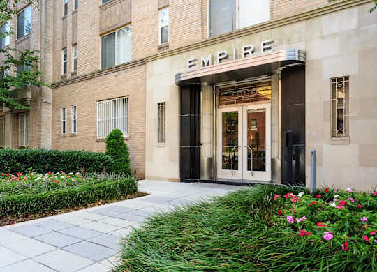 The front of a building with the word "EMPIRE" written on it.