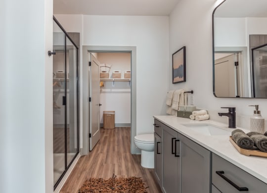 Bathroom at South and Hollis, Charlotte, North Carolina
