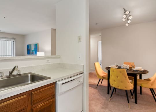 Kitchen With Dining Area at The Fields at Merrifield, Falls Church, VA