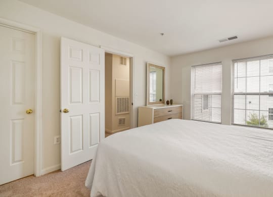 Bedroom With Expansive Windows at The Fields at Merrifield, Falls Church