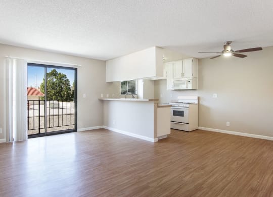 Spacious Living Room With Plank Flooring at Superior Place, California