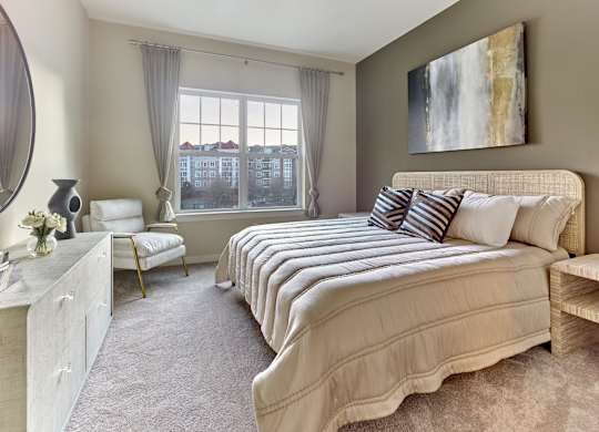 Spacious, sun filled bedroom at Vermella Lyndhurst apartments, Lyndhurst, New Jersey
