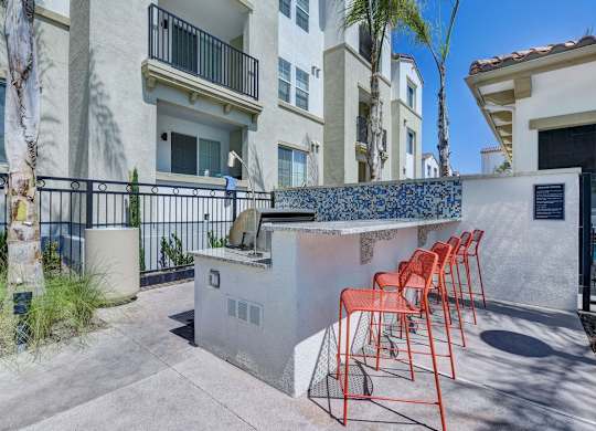 grill area at Seta Apartments