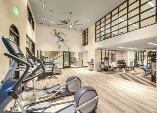 State-of-the-Art Fitness Center at Sola at Pacific Highlands Ranch Apartments, San Diego, CA