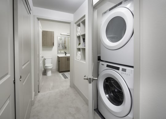 Laundry closet at Gravity, San Diego, CA