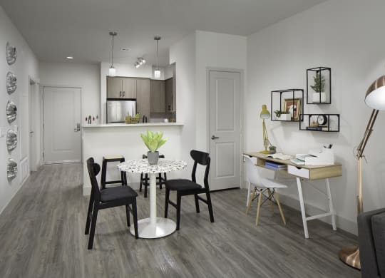 Living room and kitchen at Gravity, California