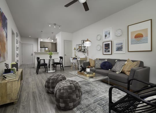 Living room at Gravity, San Diego, 92120