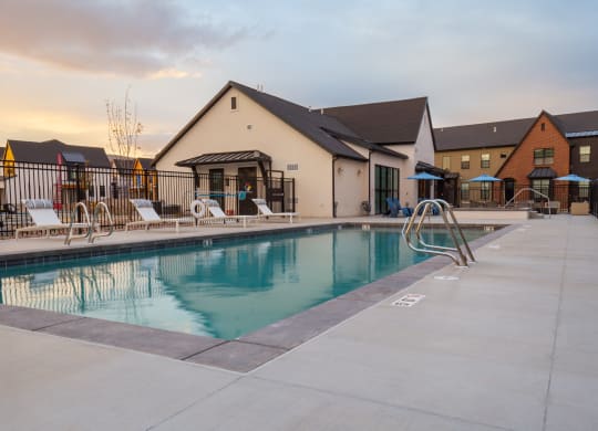 the swimming pool at our apartments