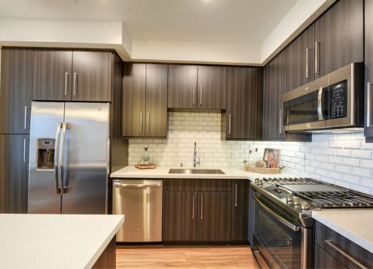 Gourmet Kitchens with Quartz Countertops at Sola at Pacific Highlands Ranch Apartments, San Diego