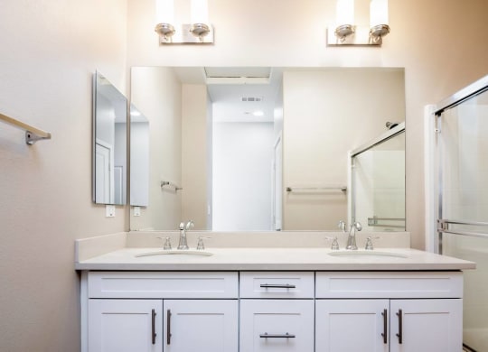 Bathroom With Vanity Lights at Ocean Air, San Diego California