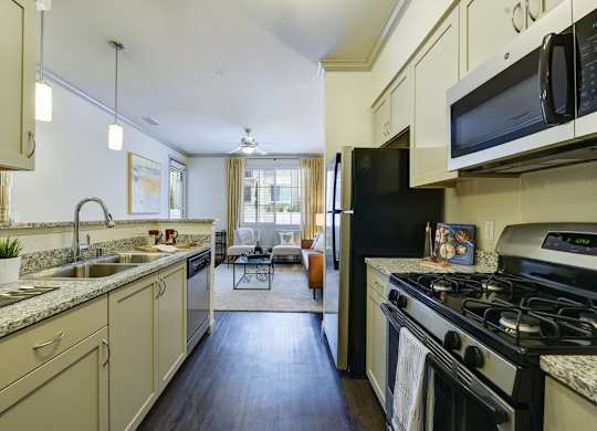 kitchen at Seta Apartments