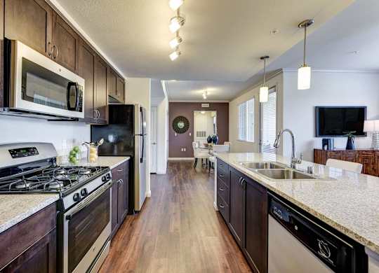 kitchen at Seta Apartments