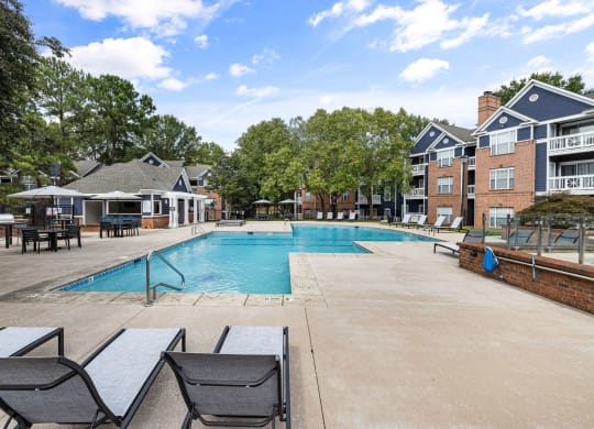 the preserve at ballantyne commons pool and apartment buildings at Mariners Crossing, Raleigh