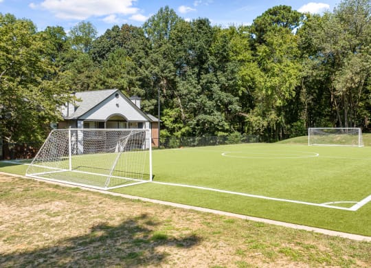 the soccer field on the property is available for tenants to use at View at Lake Lynn, North Carolina