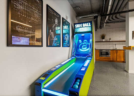 Skee Ball arcade game at Axle, Seattle, WA, 98119