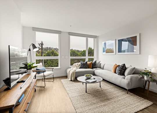 Spacious Living Room at Axle, Washington, 98119