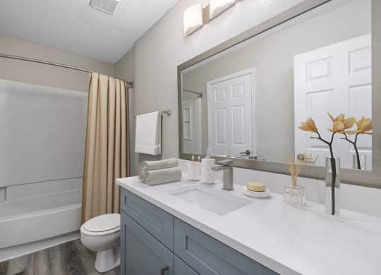Bathroom with sink at The Madison at Adams Farm, Greensboro