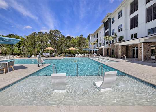 the swimming pool at the resort on longboat key