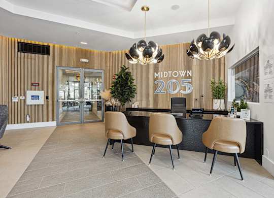a rendering of the lobby at midtown
