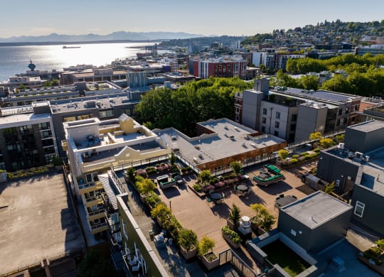 an aerial view of the university of british columbia campus in vancouver  at Axis, Washington