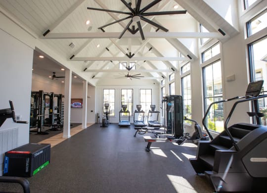 the gym is equipped with state of the art equipment