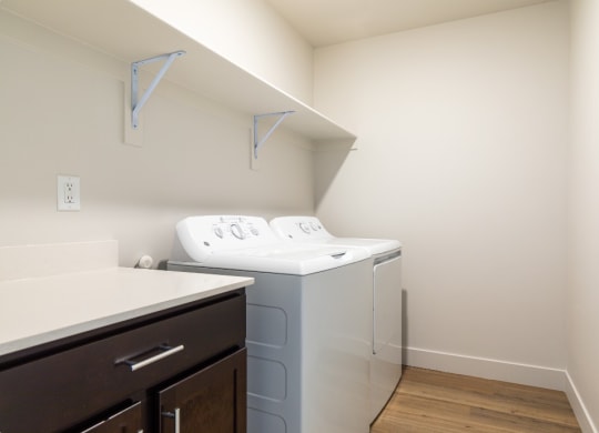 a washer and dryer in a laundry room in a home