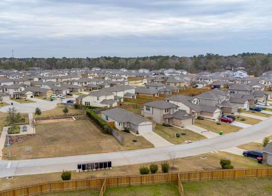 Aerial Community View at The Village at Caney Mills, Conroe, Texas