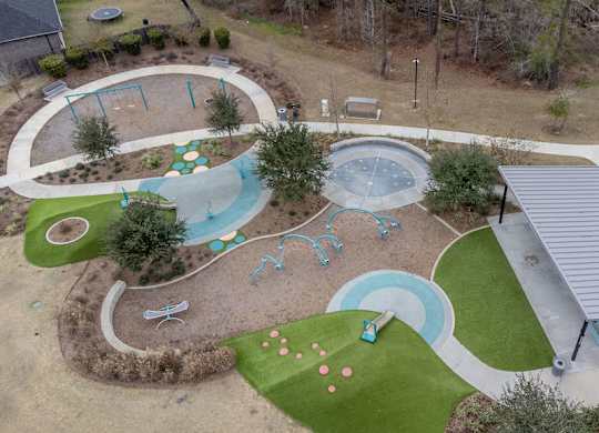 Aerial View at The Village at Caney Mills, Conroe