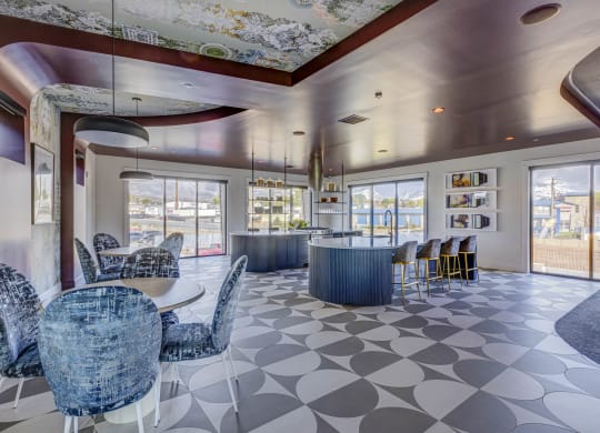 Clubroom with seating  at Embold, Lehi, UT