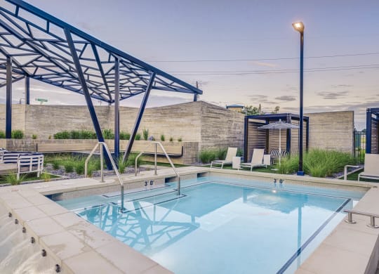 our apartments showcase an unique swimming pool