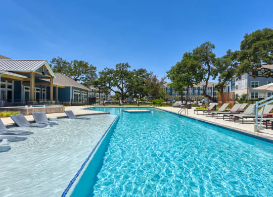 take a dip in the resort style pool