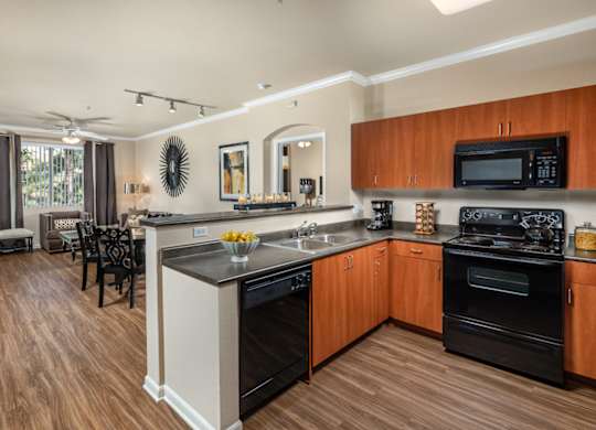 Kitchen cabinets  at Ridgestone, Lake Elsinore, California