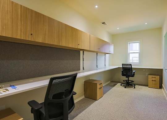 Business center at The Madison at Adams Farm, Greensboro, North Carolina
