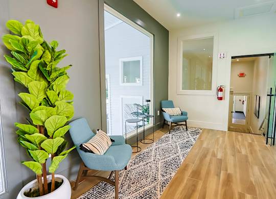 Room with wooden floor at The Madison at Adams Farm, Greensboro