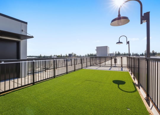 a green roof on top of a building at Ion Town Center, Shoreline, WA